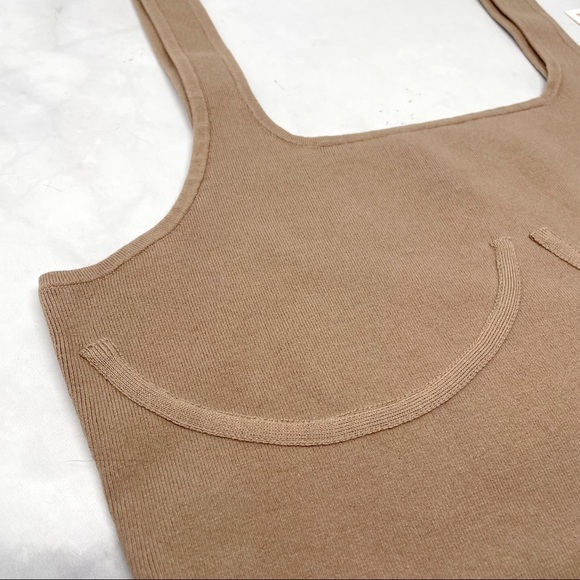 NWT Good American "Cupped Crop Top" Ribbed Knit Scoopneck Nude Bustier Plus 2X - Picture 2 of 12